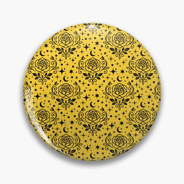 Item preview, Roses, Stars & Dots on Dark Yellow  designed and sold by KSimpson838.