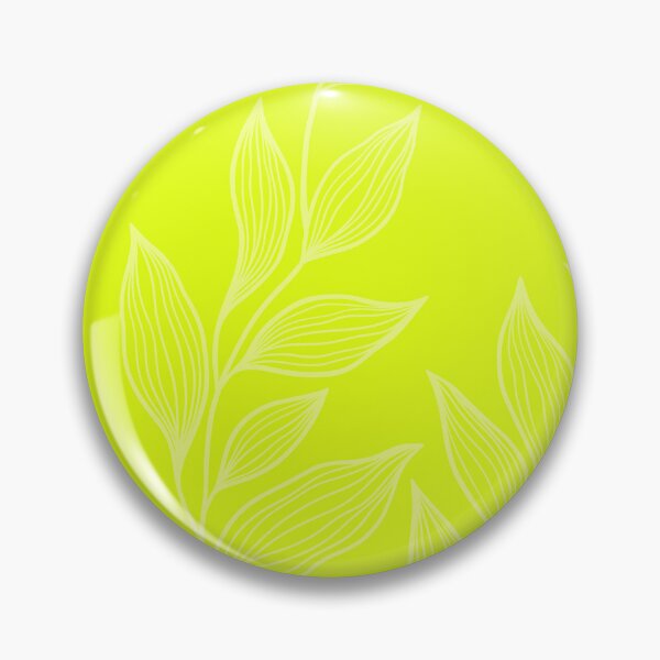 Item preview, Delicate Line Art Botanical Leaf Pattern - Light on Bright Chartreuse designed and sold by Frohyou.