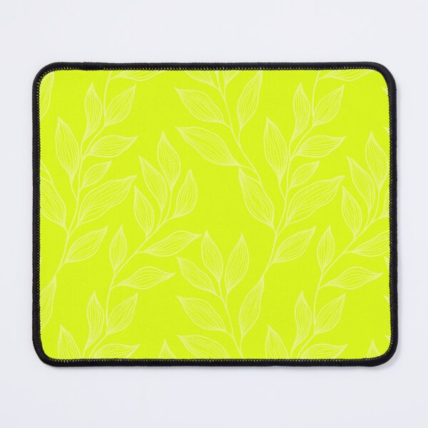 Item preview, Delicate Line Art Botanical Leaf Pattern - Light on Bright Chartreuse designed and sold by Frohyou.