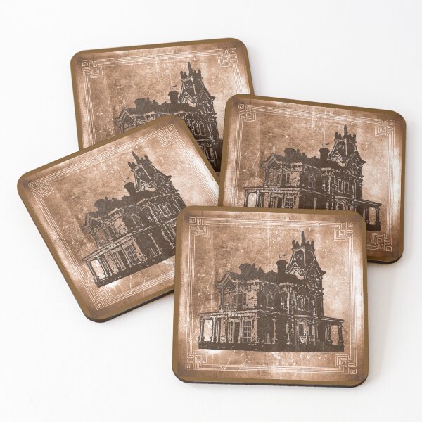 Item preview, Weathered Gothic Victorian Mansion With Bats Orange designed and sold by Ghoul Enterprises.