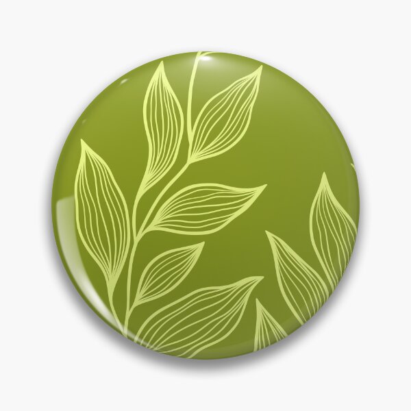 Item preview, Delicate Line Art Botanical Leaf Pattern - Light on Dark Chartreuse designed and sold by Frohyou.