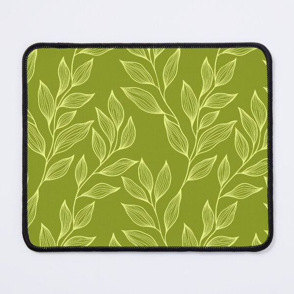 Item preview, Delicate Line Art Botanical Leaf Pattern - Light on Dark Chartreuse designed and sold by Frohyou.