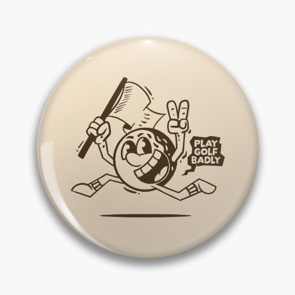 Item preview, Play Golf Badly Funny Golf Ball Character Doodle designed and sold by adipra.