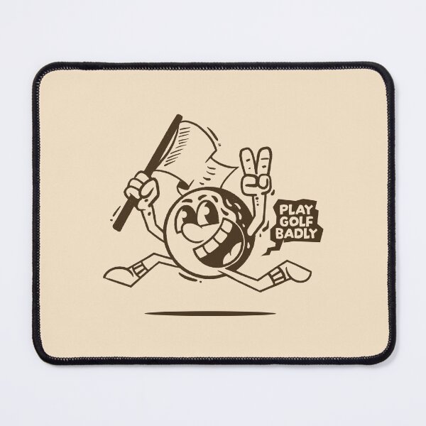 Item preview, Play Golf Badly Funny Golf Ball Character Doodle designed and sold by adipra.