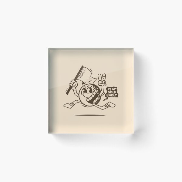 Item preview, Play Golf Badly Funny Golf Ball Character Doodle designed and sold by adipra.