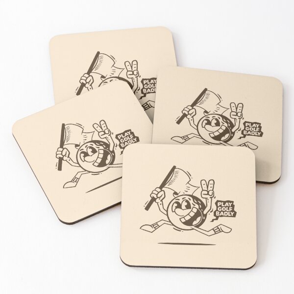 Item preview, Play Golf Badly Funny Golf Ball Character Doodle designed and sold by adipra.