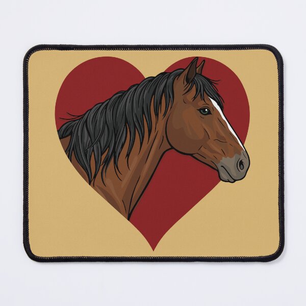 Item preview, The head of the Abyssinian horse and a red heart designed and sold by Cheval-de-coeur.