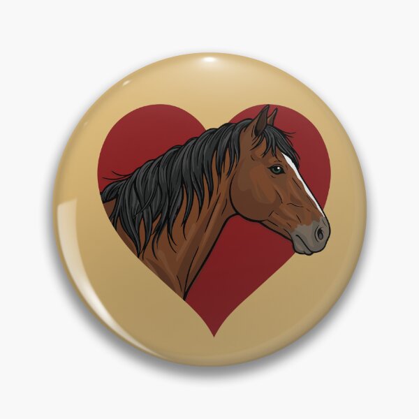 Item preview, The head of the Abyssinian horse and a red heart designed and sold by Cheval-de-coeur.