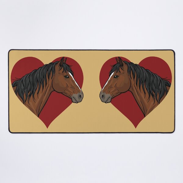 Item preview, The head of the Abyssinian horse and a red heart designed and sold by Cheval-de-coeur.