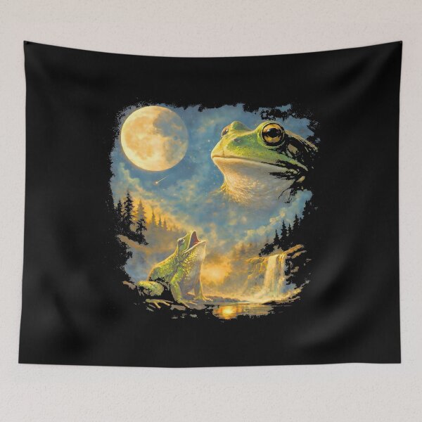 Item preview, Frog Howling to the Moon designed and sold by FrancesRobb.