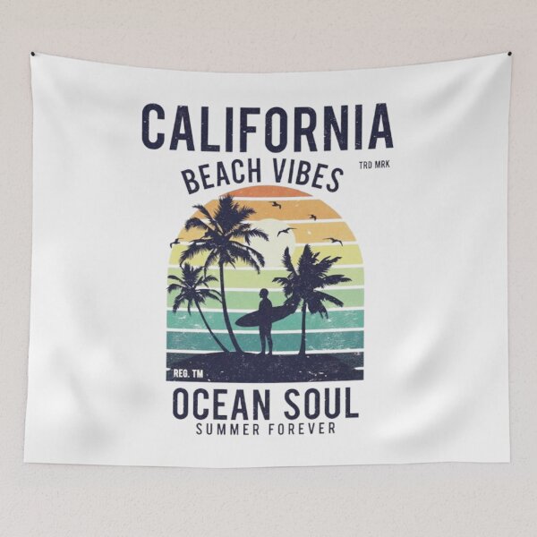 Item preview, California Beach Vibes Ocean Soul Retro designed and sold by Mary Ney.