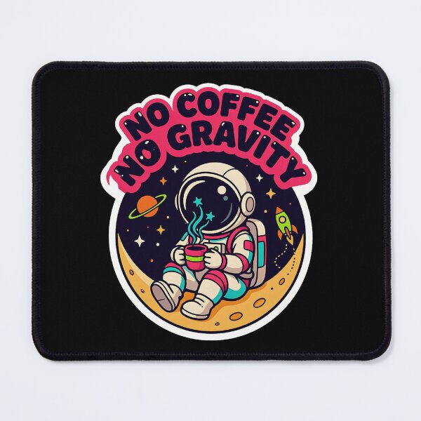 Item preview, No Coffee No Gravity | Retro Y2K Astronaut Coffee Sticker designed and sold by Barkashow.