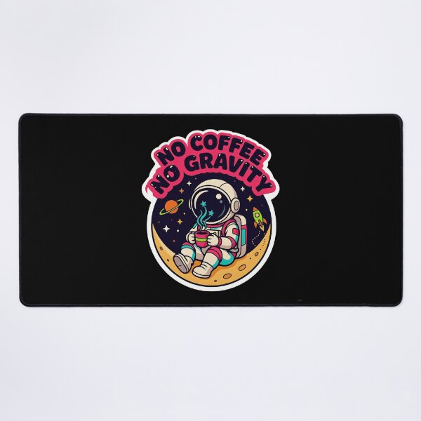 Item preview, No Coffee No Gravity | Retro Y2K Astronaut Coffee Sticker designed and sold by Barkashow.