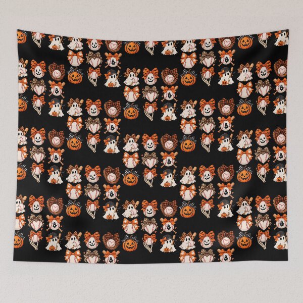 Item preview, Halloween Baseball Player Bow Ghost Spooky Mom designed and sold by RealestInternet.