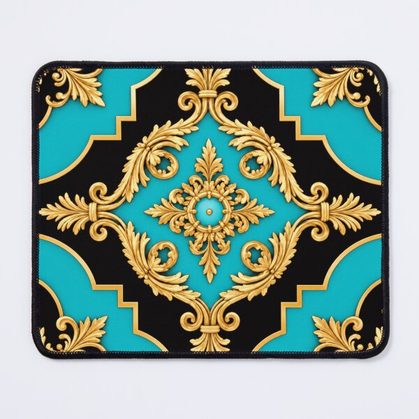 Item preview, Matte Turquoise, Black & Gold Baroque designed and sold by DesignsByPrnces.