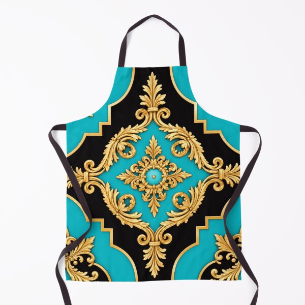 Item preview, Matte Turquoise, Black & Gold Baroque designed and sold by DesignsByPrnces.