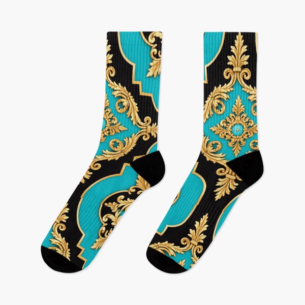 Item preview, Matte Turquoise, Black & Gold Baroque designed and sold by DesignsByPrnces.