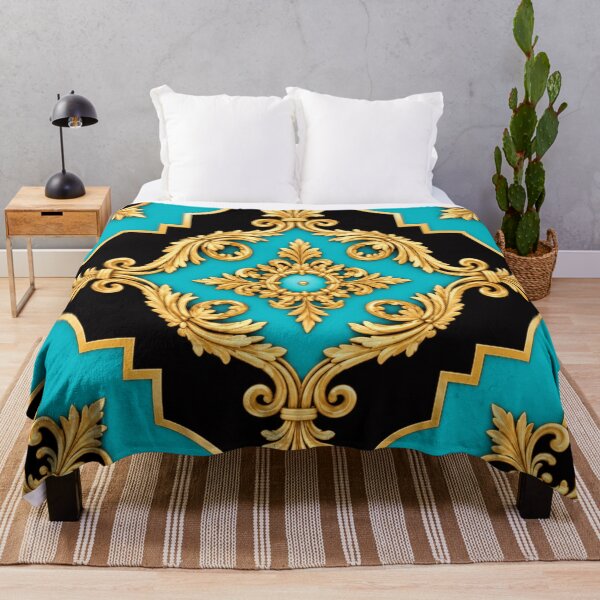 Item preview, Matte Turquoise, Black & Gold Baroque designed and sold by DesignsByPrnces.