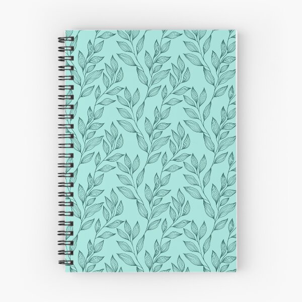 Item preview, Delicate Line Art Botanical Leaf Pattern - Dark on Light Teal designed and sold by Frohyou.