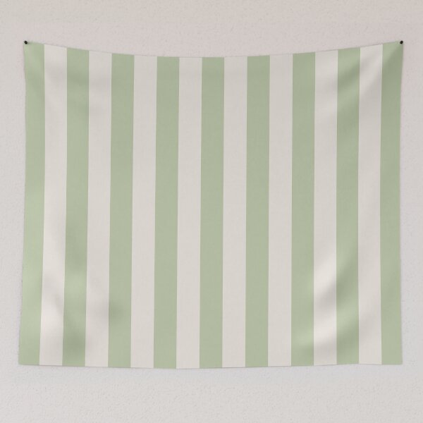 Item preview, Cabana stripes in sage green and cream designed and sold by RishabhArts1.