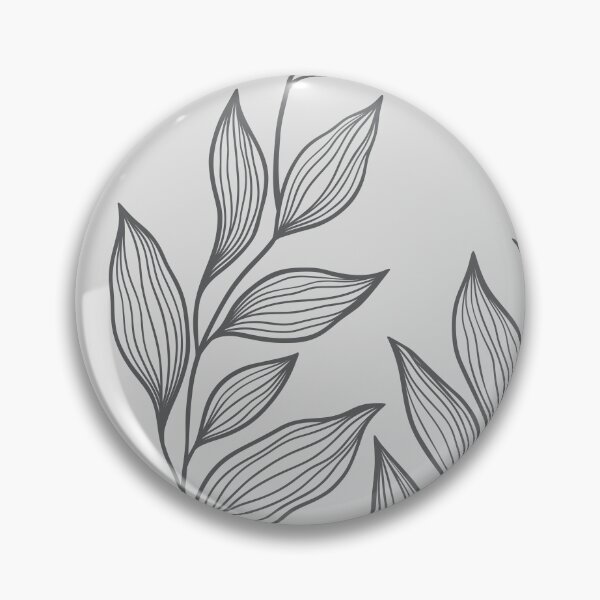 Item preview, Delicate Line Art Botanical Leaf Pattern - Dark on Light Gray designed and sold by Frohyou.