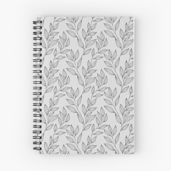 Item preview, Delicate Line Art Botanical Leaf Pattern - Dark on Light Gray designed and sold by Frohyou.