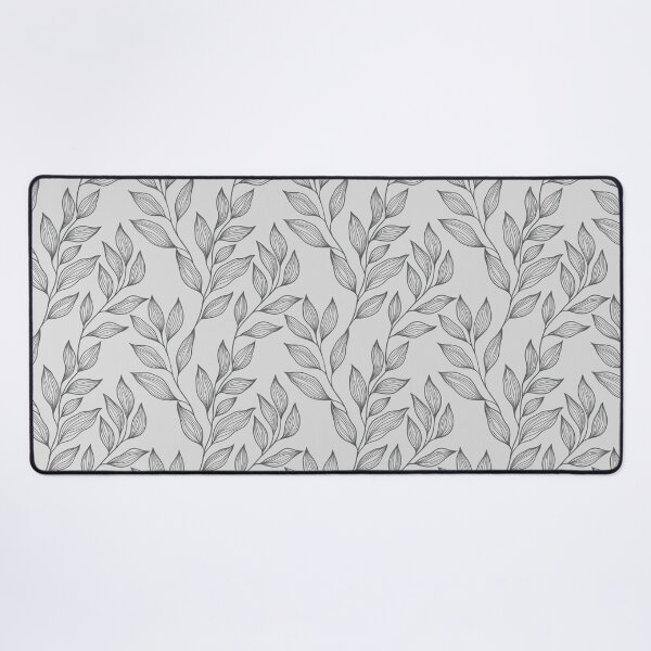 Item preview, Delicate Line Art Botanical Leaf Pattern - Dark on Light Gray designed and sold by Frohyou.