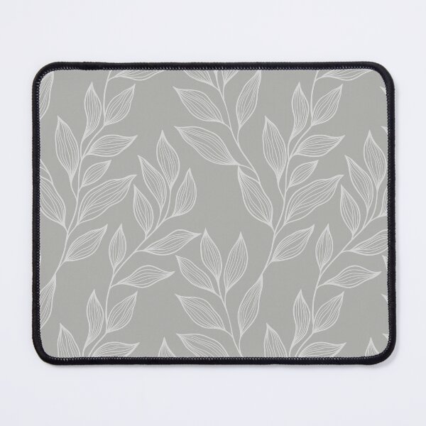 Item preview, Delicate Line Art Botanical Leaf Pattern - Light on Bright Gray designed and sold by Frohyou.