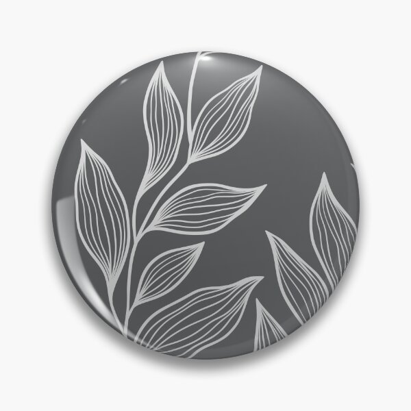 Item preview, Delicate Line Art Botanical Leaf Pattern - Light on Dark Gray designed and sold by Frohyou.