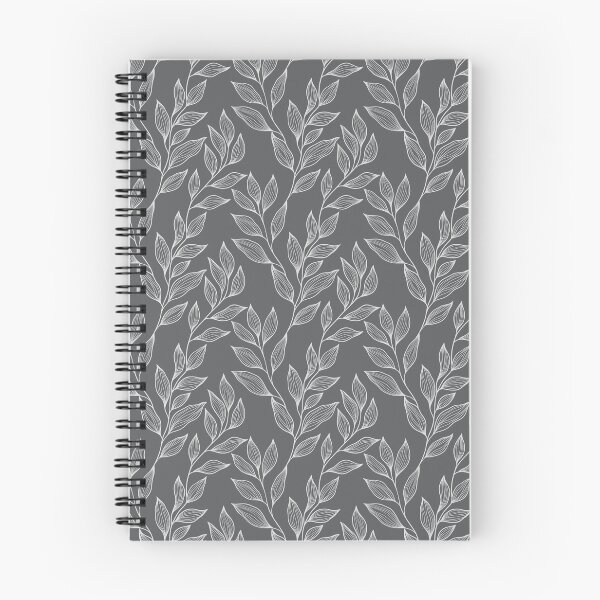 Item preview, Delicate Line Art Botanical Leaf Pattern - Light on Dark Gray designed and sold by Frohyou.