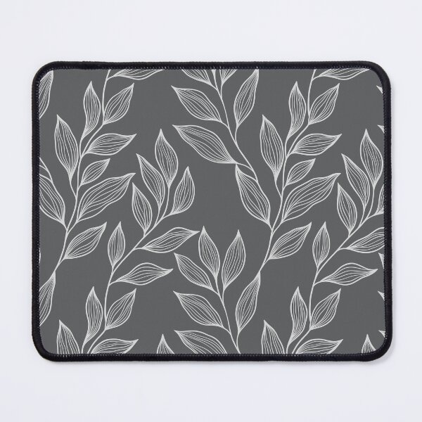 Item preview, Delicate Line Art Botanical Leaf Pattern - Light on Dark Gray designed and sold by Frohyou.