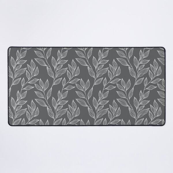 Item preview, Delicate Line Art Botanical Leaf Pattern - Light on Dark Gray designed and sold by Frohyou.