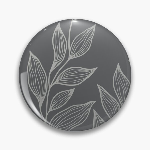 Item preview, Delicate Line Art Botanical Leaf Pattern - Bright on Dark Gray designed and sold by Frohyou.