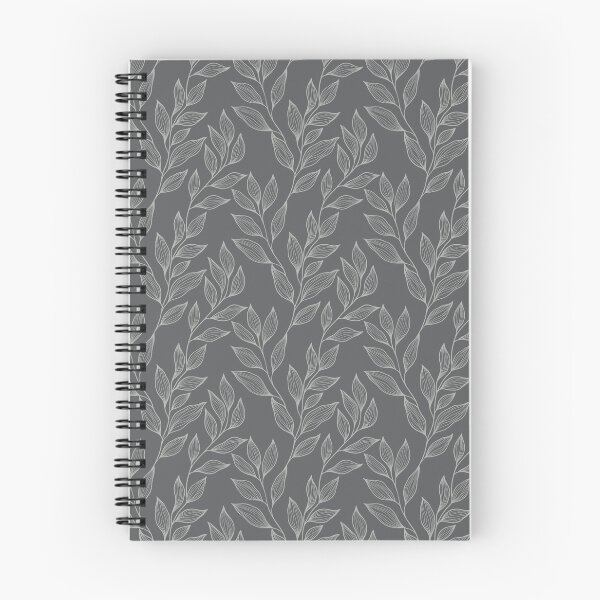 Item preview, Delicate Line Art Botanical Leaf Pattern - Bright on Dark Gray designed and sold by Frohyou.