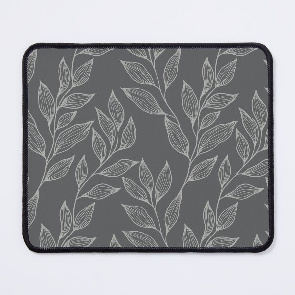 Item preview, Delicate Line Art Botanical Leaf Pattern - Bright on Dark Gray designed and sold by Frohyou.