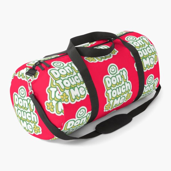 Item preview, Don't Touch Me Retro Smiley Face Quote - Green and Yellow Typography designed and sold by Scro-Ciob-Shop.