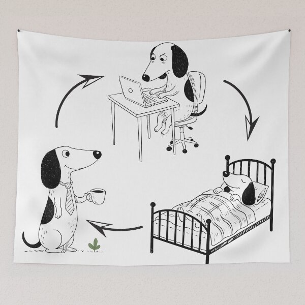 Item preview, Dog Work Life designed and sold by Iqrapixels.
