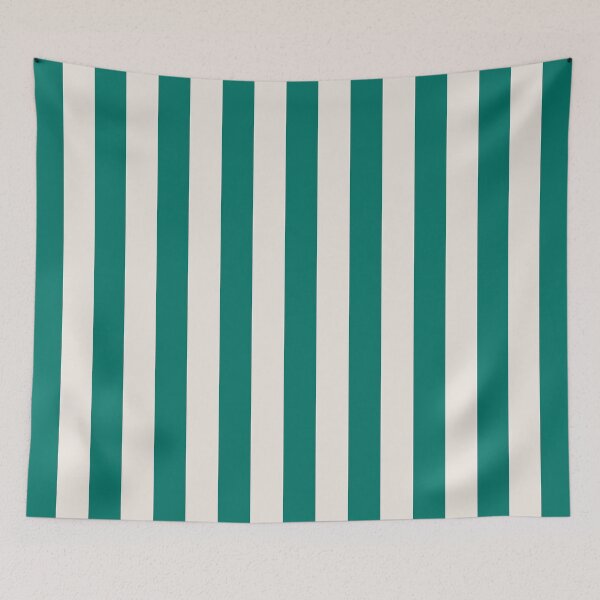 Item preview, Cabana stripes in jade green and cream designed and sold by RishabhArts1.