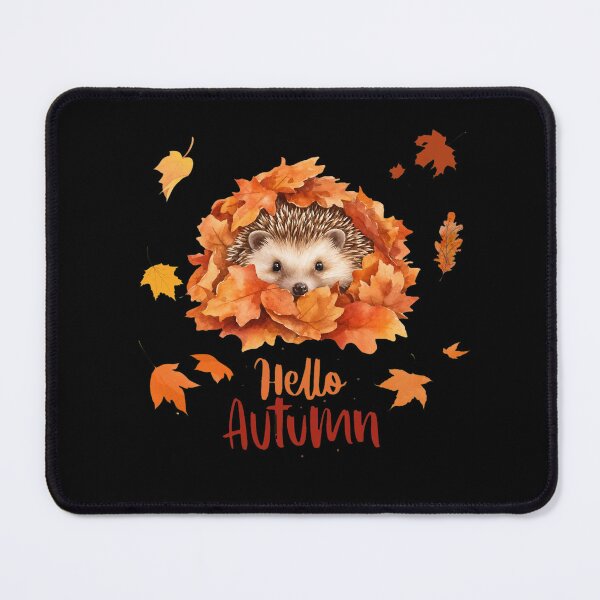 Item preview,  Hello Autumn Hedgehog - Cute Fall Leaves - Autumn Lover designed and sold by Vibe-Vary.