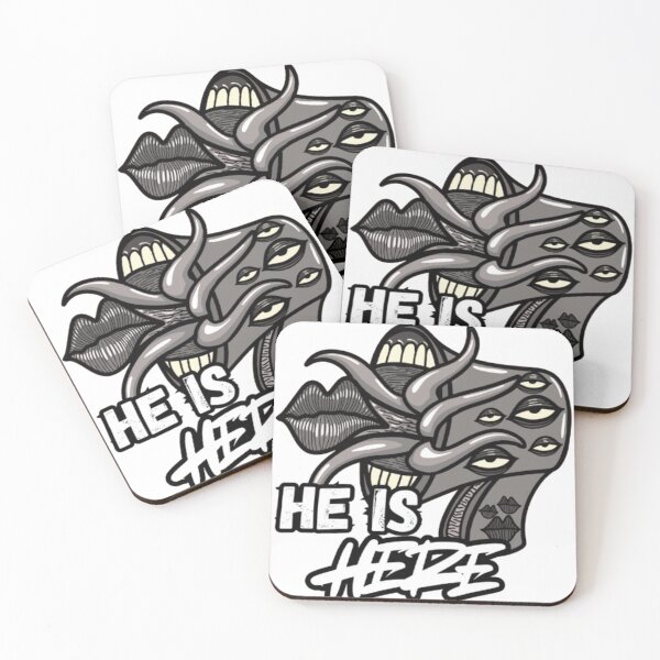 Item preview, He Is Here Eldritch Horror Tentacle Eye Monster Graphic Sticker designed and sold by velvetwings.