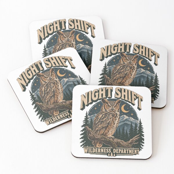 Item preview, Night Shift Wilderness Department Owl Vintage Forest Graphic designed and sold by Drifka.