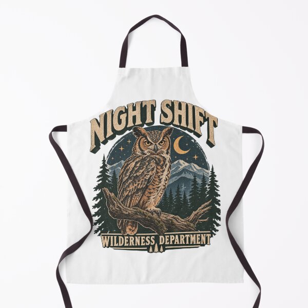Item preview, Night Shift Wilderness Department Owl Vintage Forest Graphic designed and sold by Drifka.