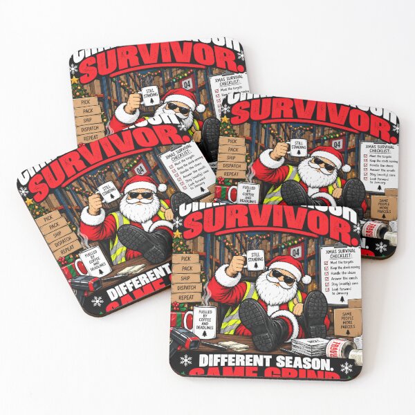 Item preview, Christmas Rush Survivor – Funny Warehouse Christmas Work Design designed and sold by KeeganDykes.