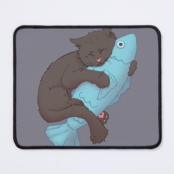 Item preview, Black cat hugging its stuffed toy designed and sold by Houst-cn.