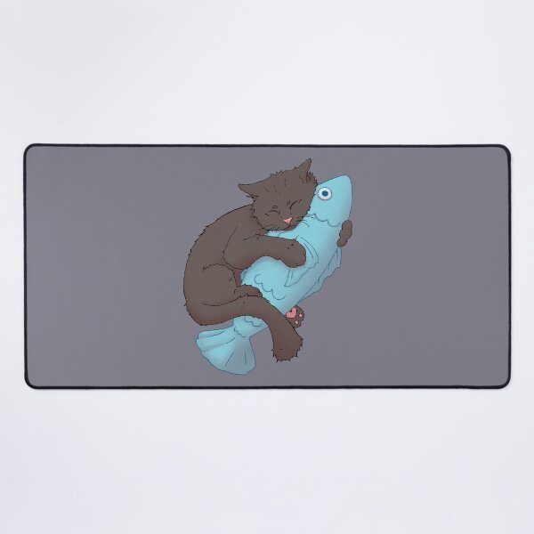 Item preview, Black cat hugging its stuffed toy designed and sold by Houst-cn.
