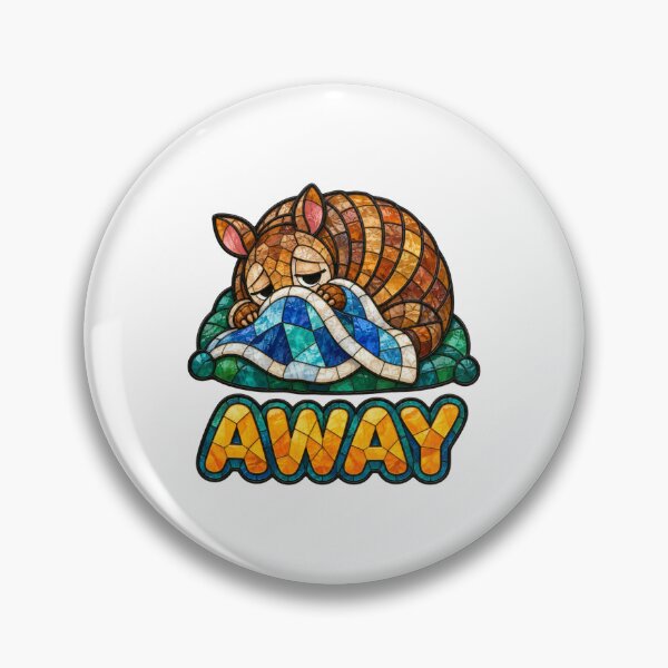 Item preview, Armadillo Away Stained Glass Animal Sticker designed and sold by Frenky Stickers.