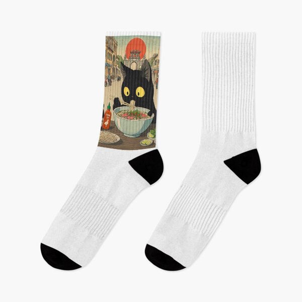 Item preview, Cat Eating Beef Pho - Vietnamese Street Food designed and sold by PurrfectHome.