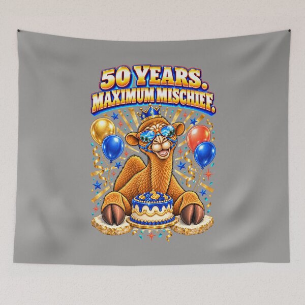 Item preview, 50 Years. Maximum Mischief – Funny Camel T-Shirt Animal Graphic Camel T-Shirt designed and sold by Camel & Quirk.