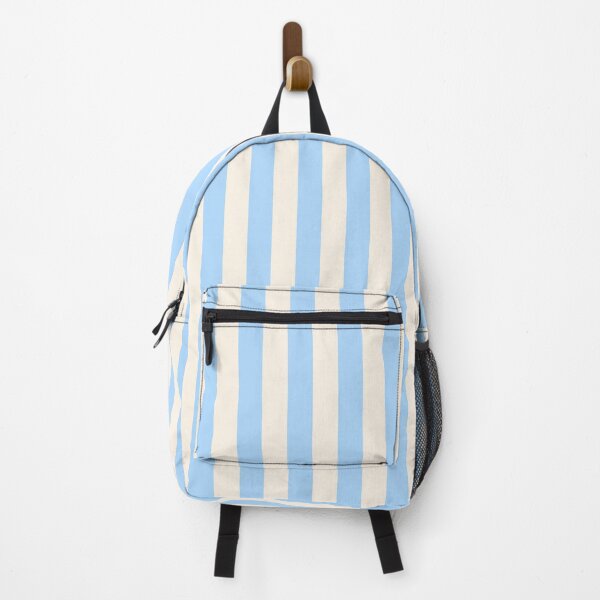 Item preview, Cabana stripes in sky blue and cream designed and sold by RishabhArts1.