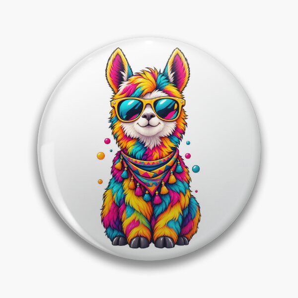 Item preview, Cool Llama Art | Colorful Llama with Sunglasses | Rainbow Boho & Funky Animal Aesthetic Design designed and sold by Pixel Rush.